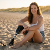 Megan, 31, sharing a success story about amputee dating on InclusiveMatches